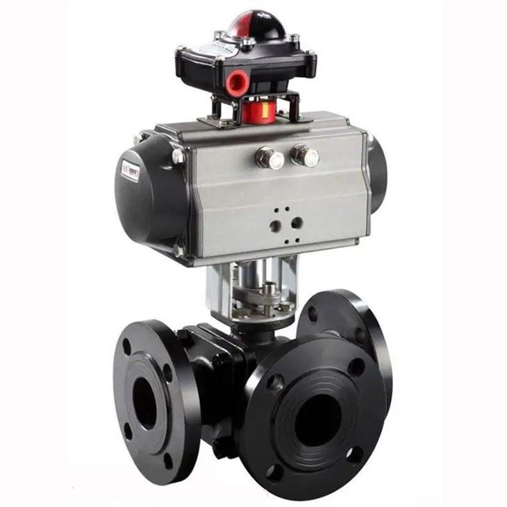Pneumatic Three Way Ball Valve